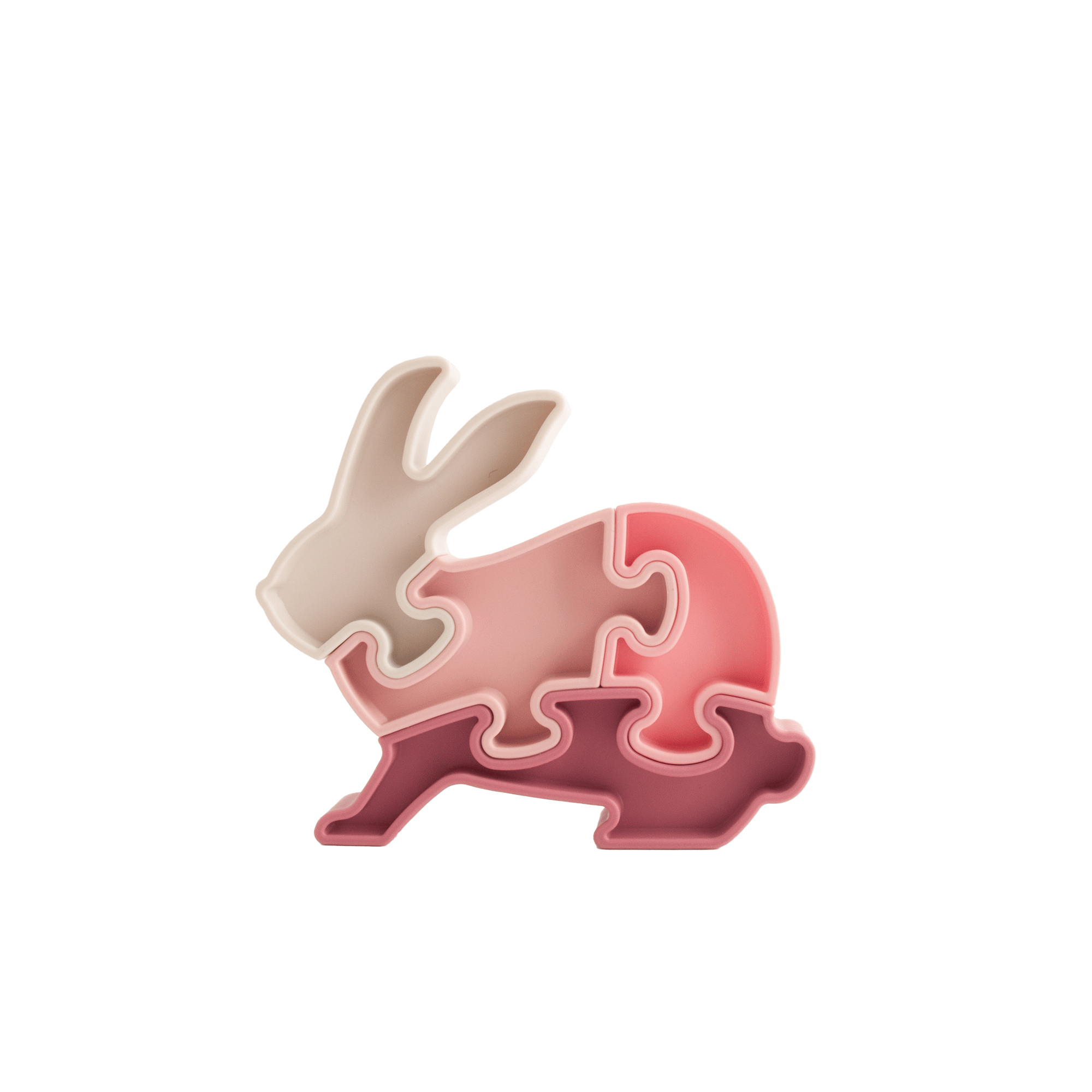 Baby Silicone Bunny Puzzle PB - PINK