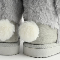 Novelty Slipper Boots Size 2-3 - Grey Bunny