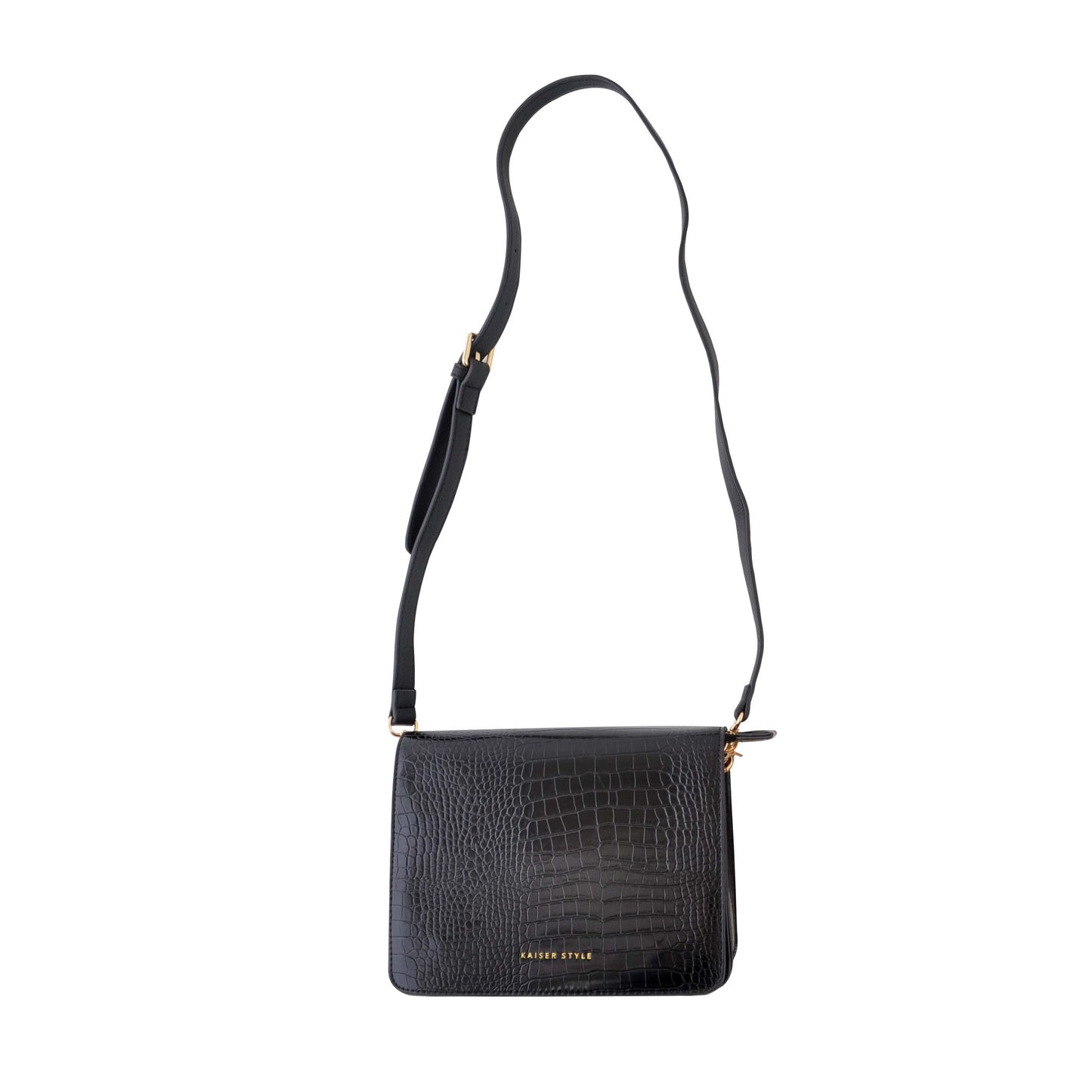 Classic Side Bag - BLACK CROC