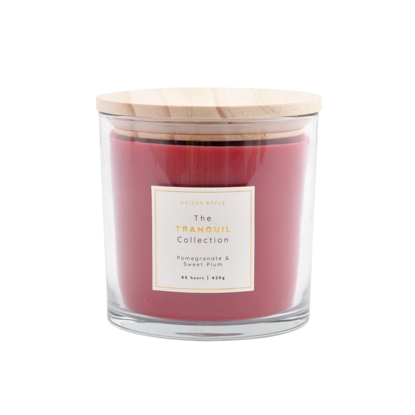 Candle Tranquil 60hr - POMEGRANATE & SWEET PLUM