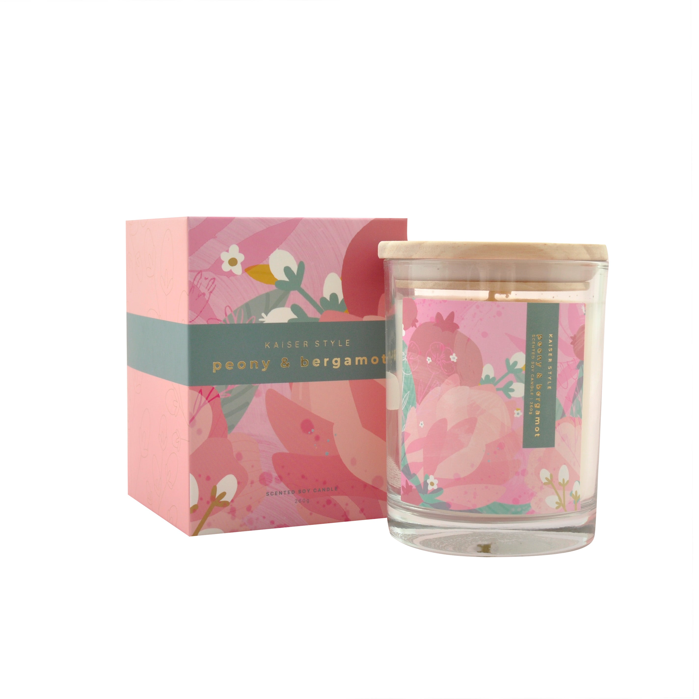 Candle Wonderlust 40hr - PEONY & BERGAMOT