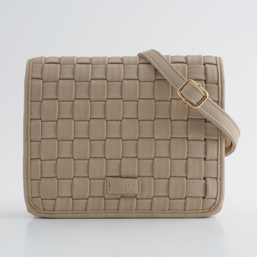 Woven Classic Side Bag - Beige