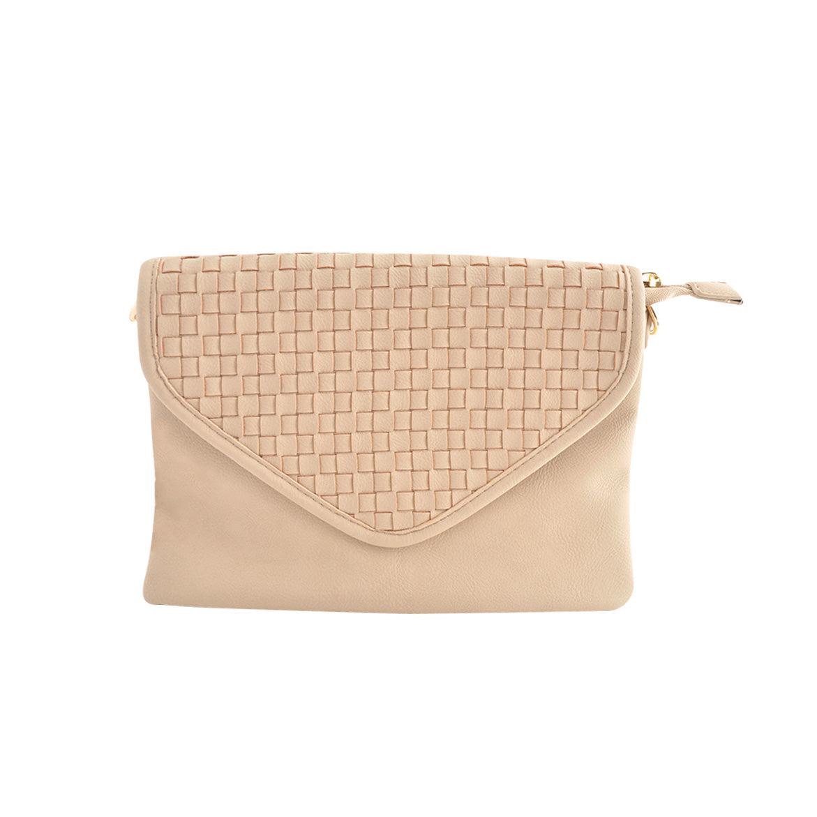 Woven Clutch Bag - Beige