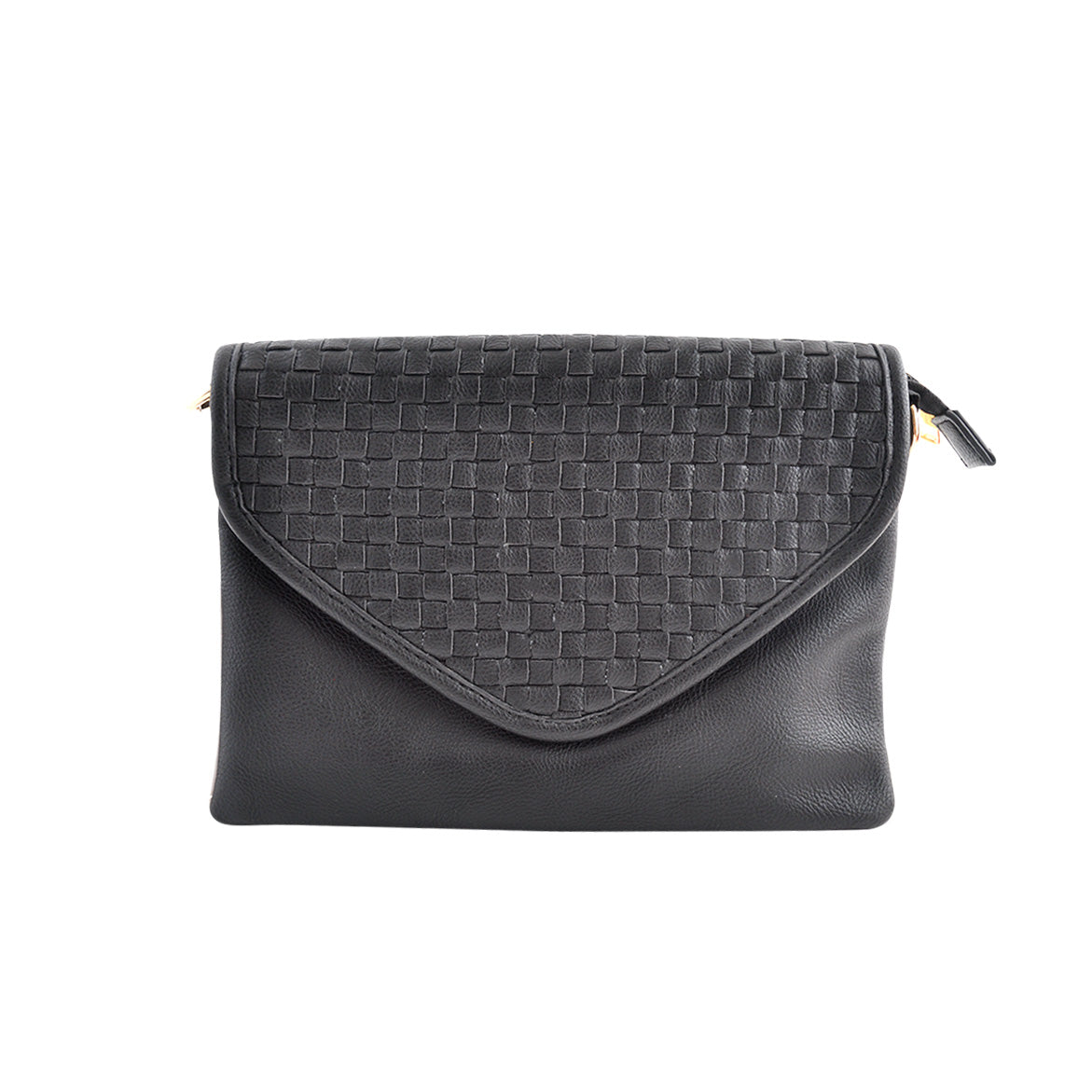 Woven Clutch Bag - Black