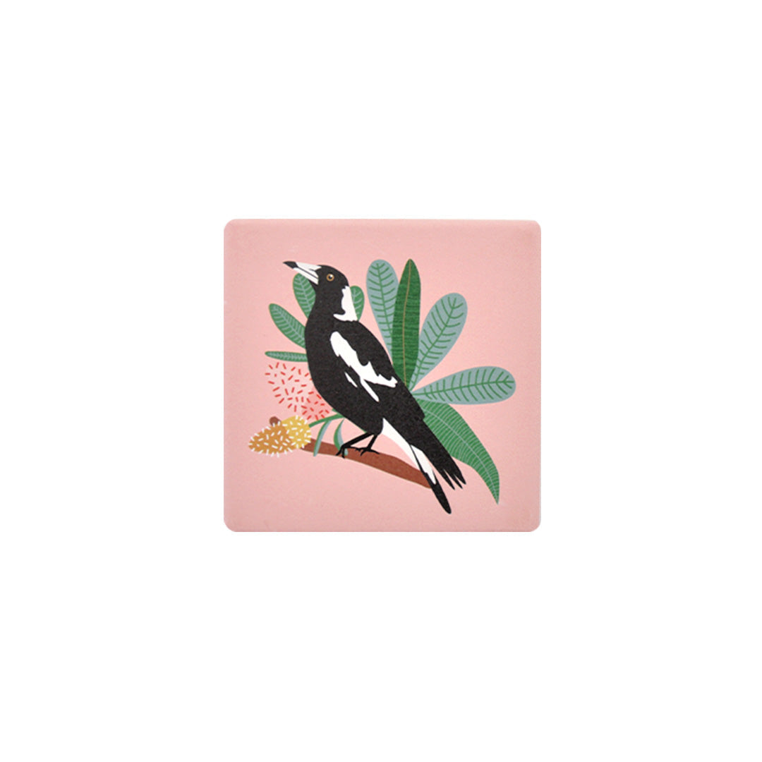 Ceramic Coaster - Magpie