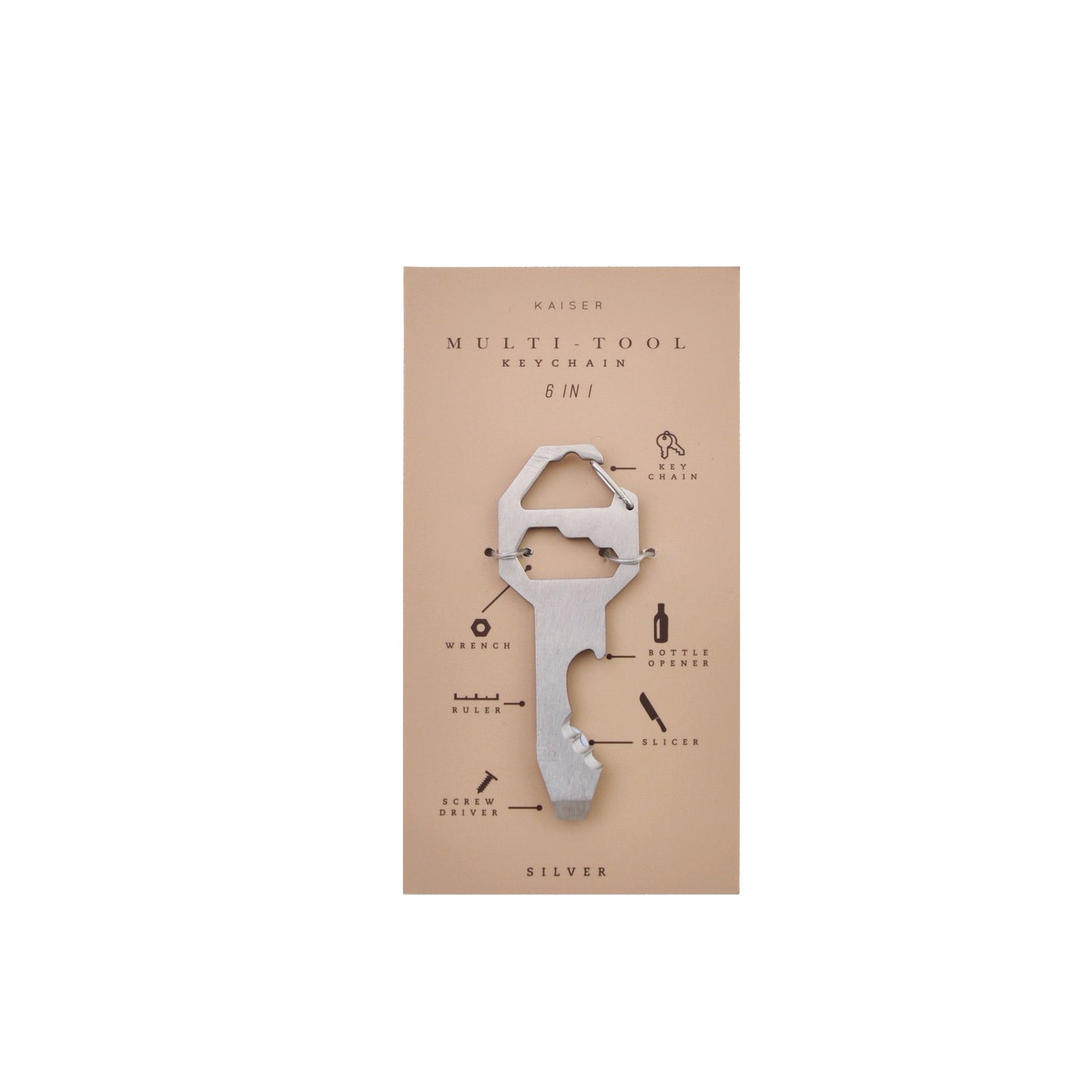 Multi-Tool Key Chain - Silver