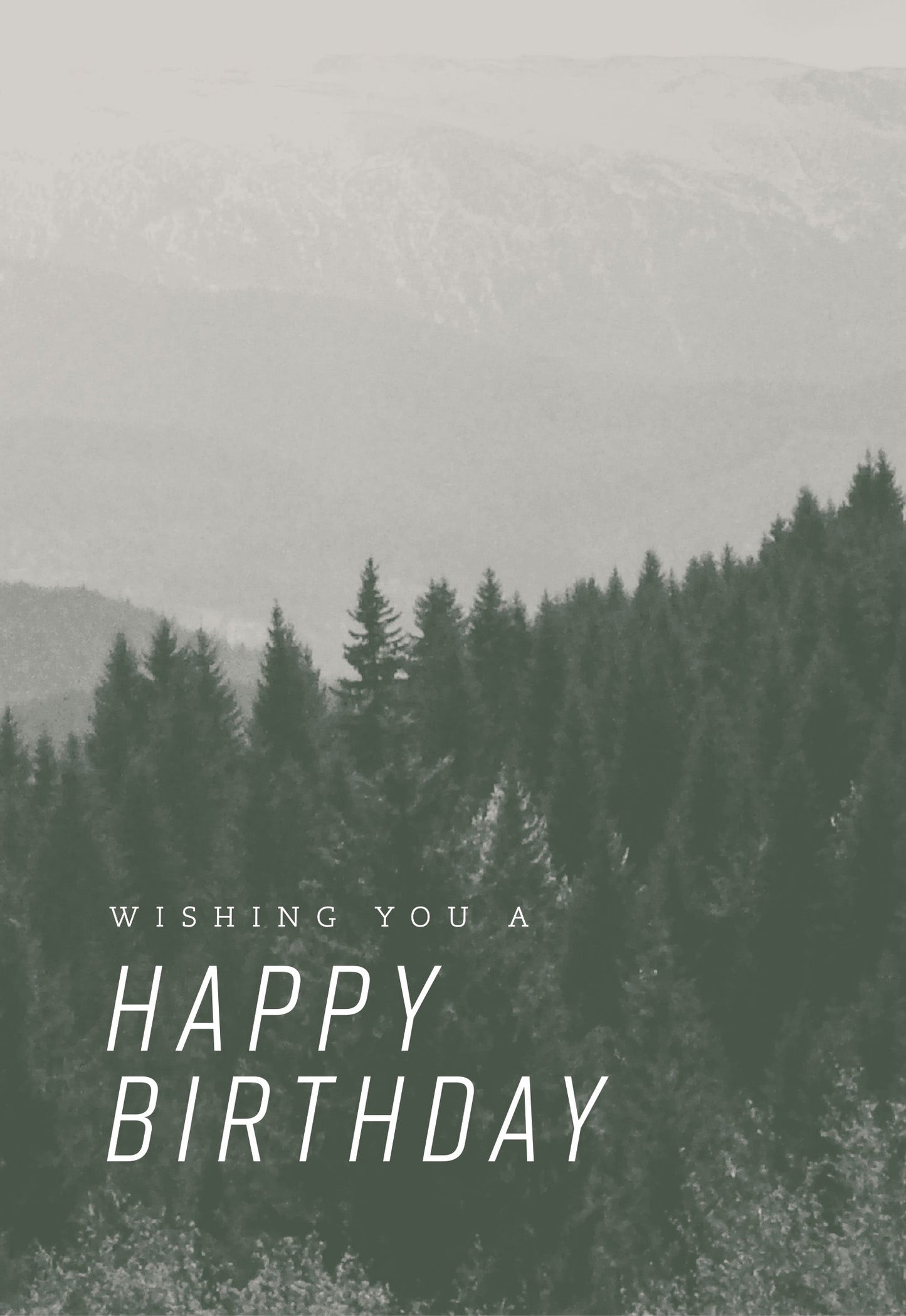 Greeting Card - Birthday Mountains