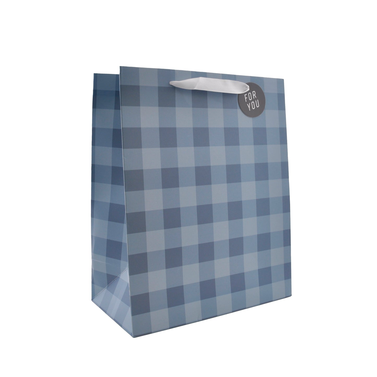 Large Gift Bag - Navy Gingham