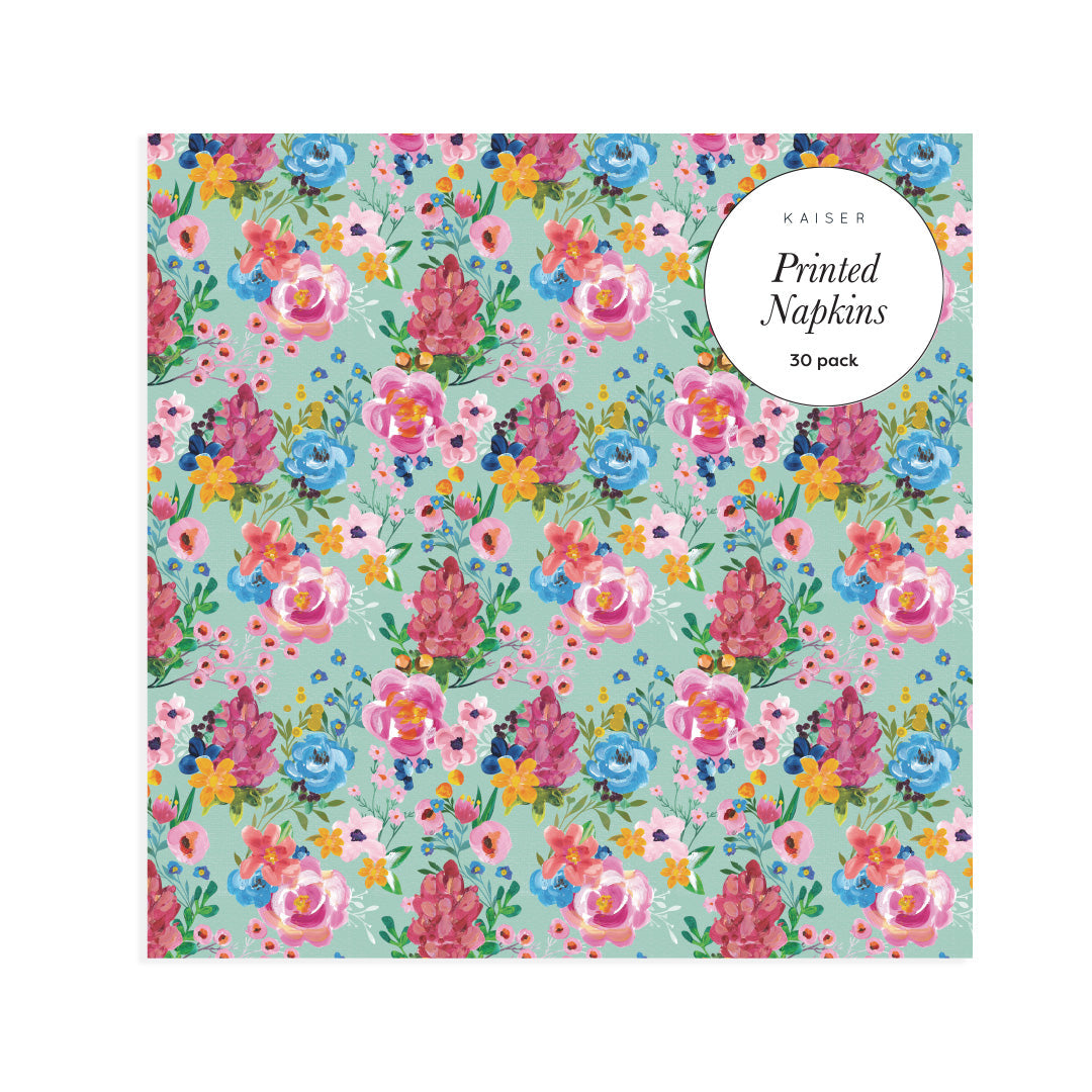 Printed Napkin 30Pk - Artistic Floral