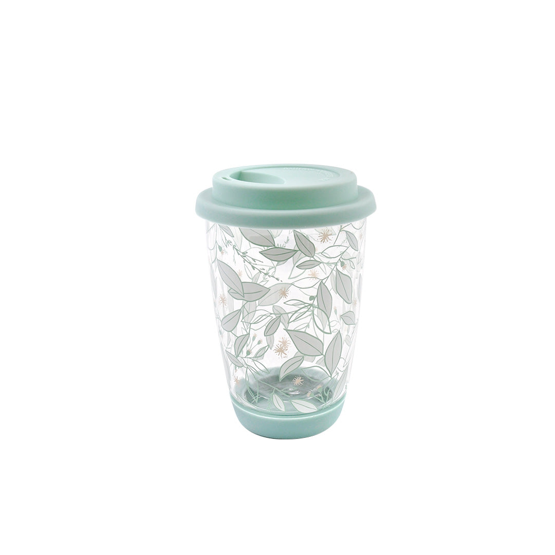 Printed Glass Travel Mug - Foliage