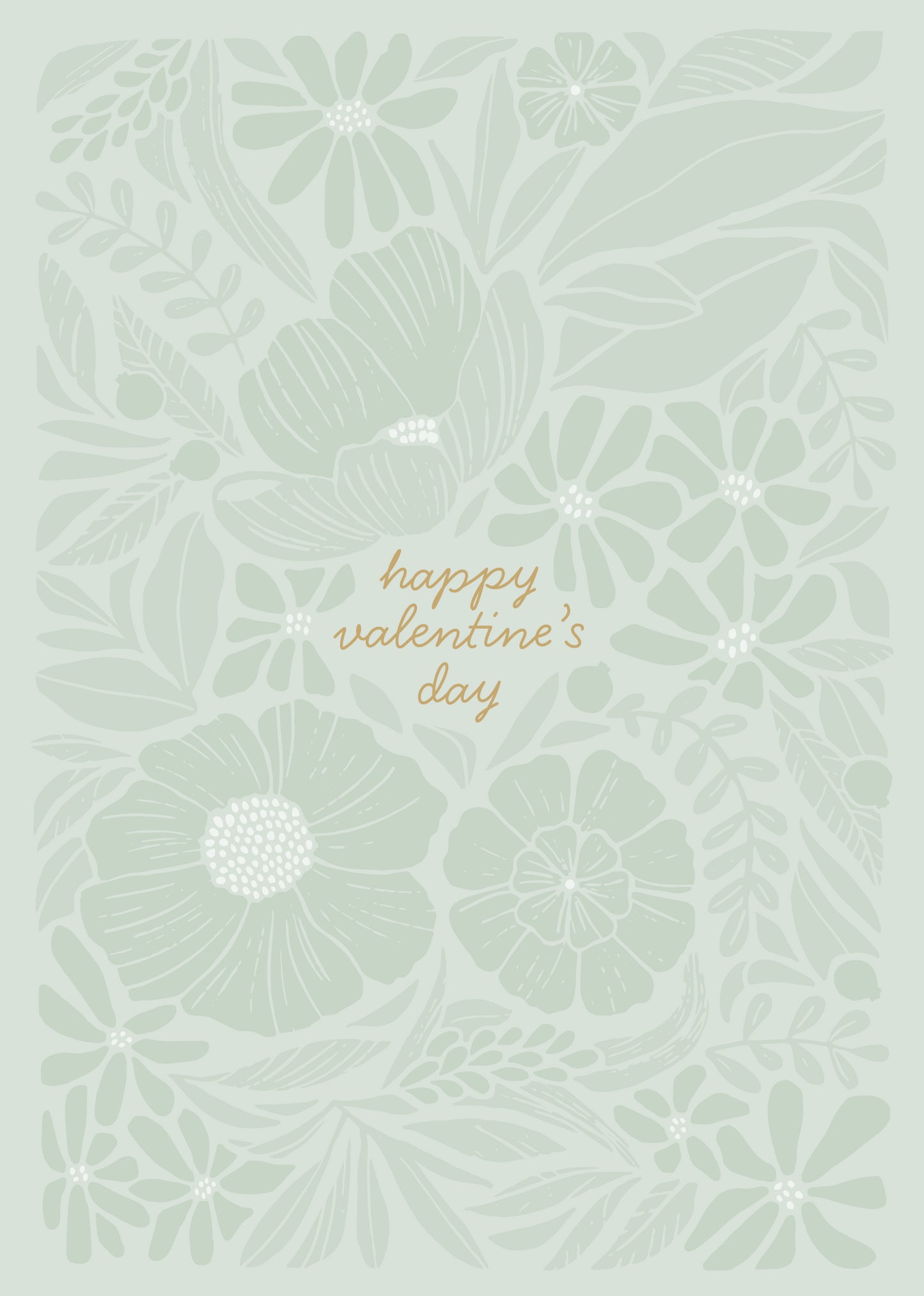 Greeting Card Valentine- Blooming