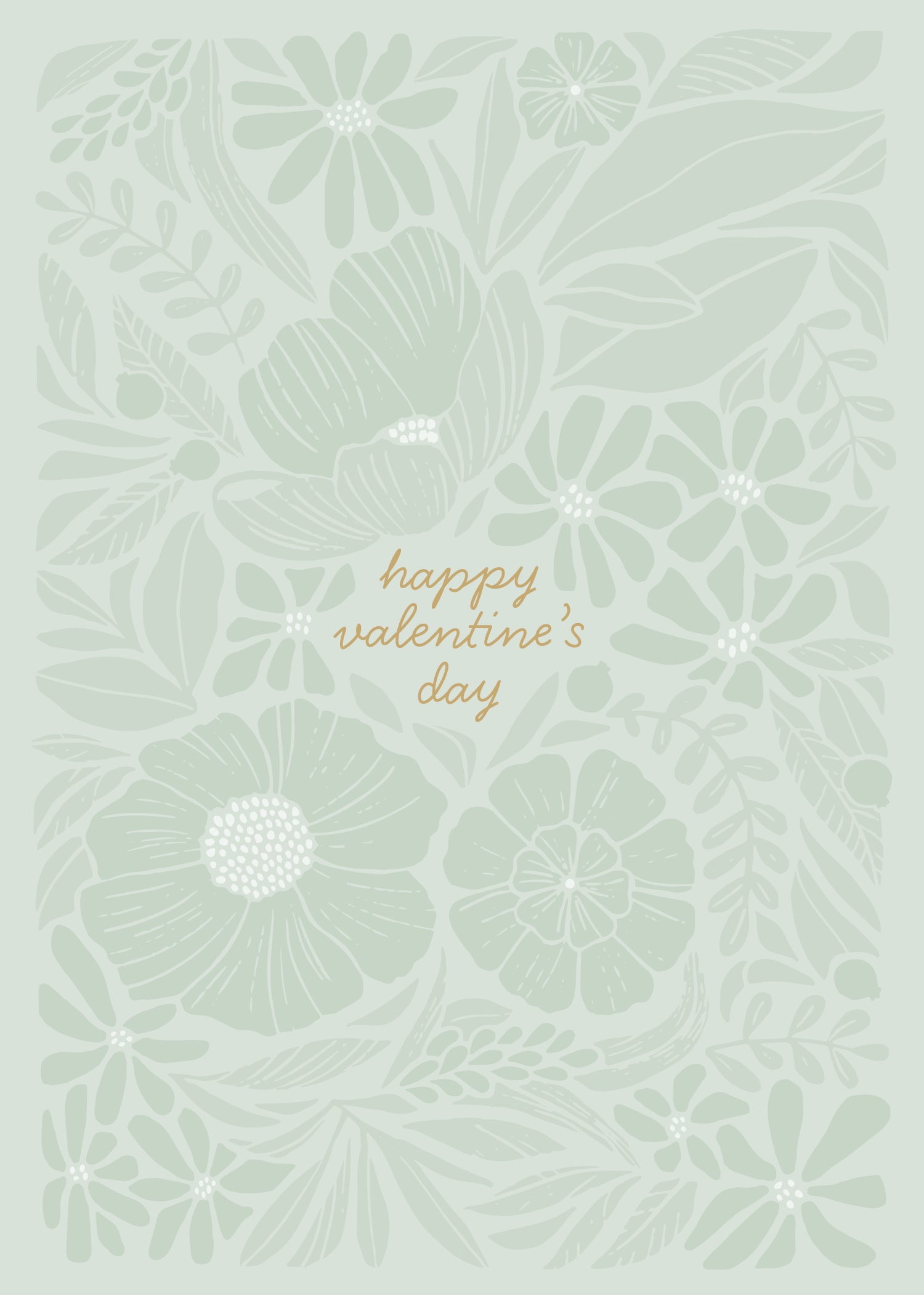 Greeting Card Valentine- Blooming