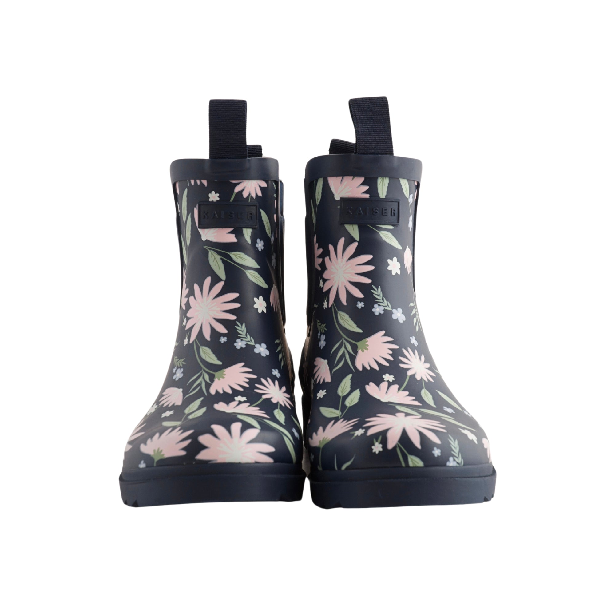 Ankle Gumboots - Navy Floral Size 8