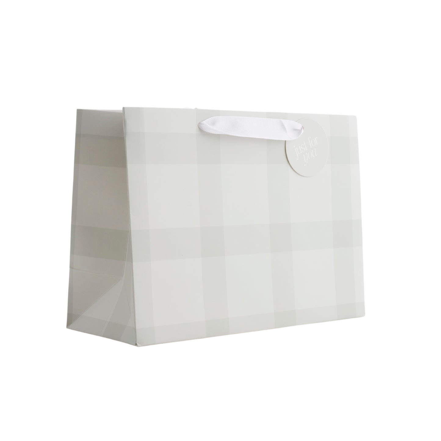 Large Gift Bag - SAGE GINGHAM