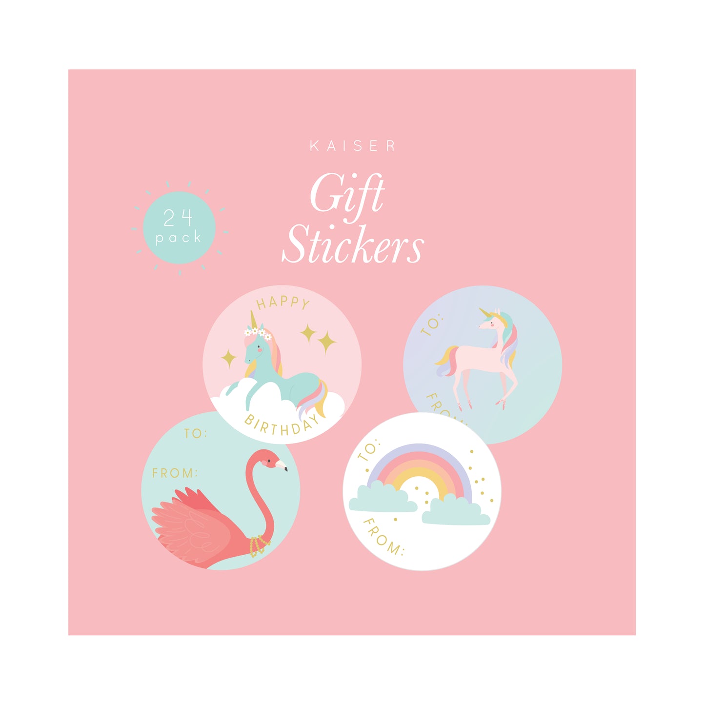 24Pk Wrap Stickers - Sparkle