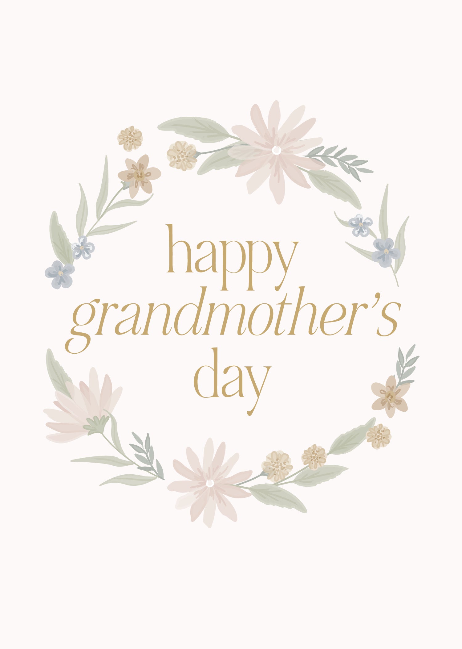 Greeting Card Blushing Floral- Grandmother