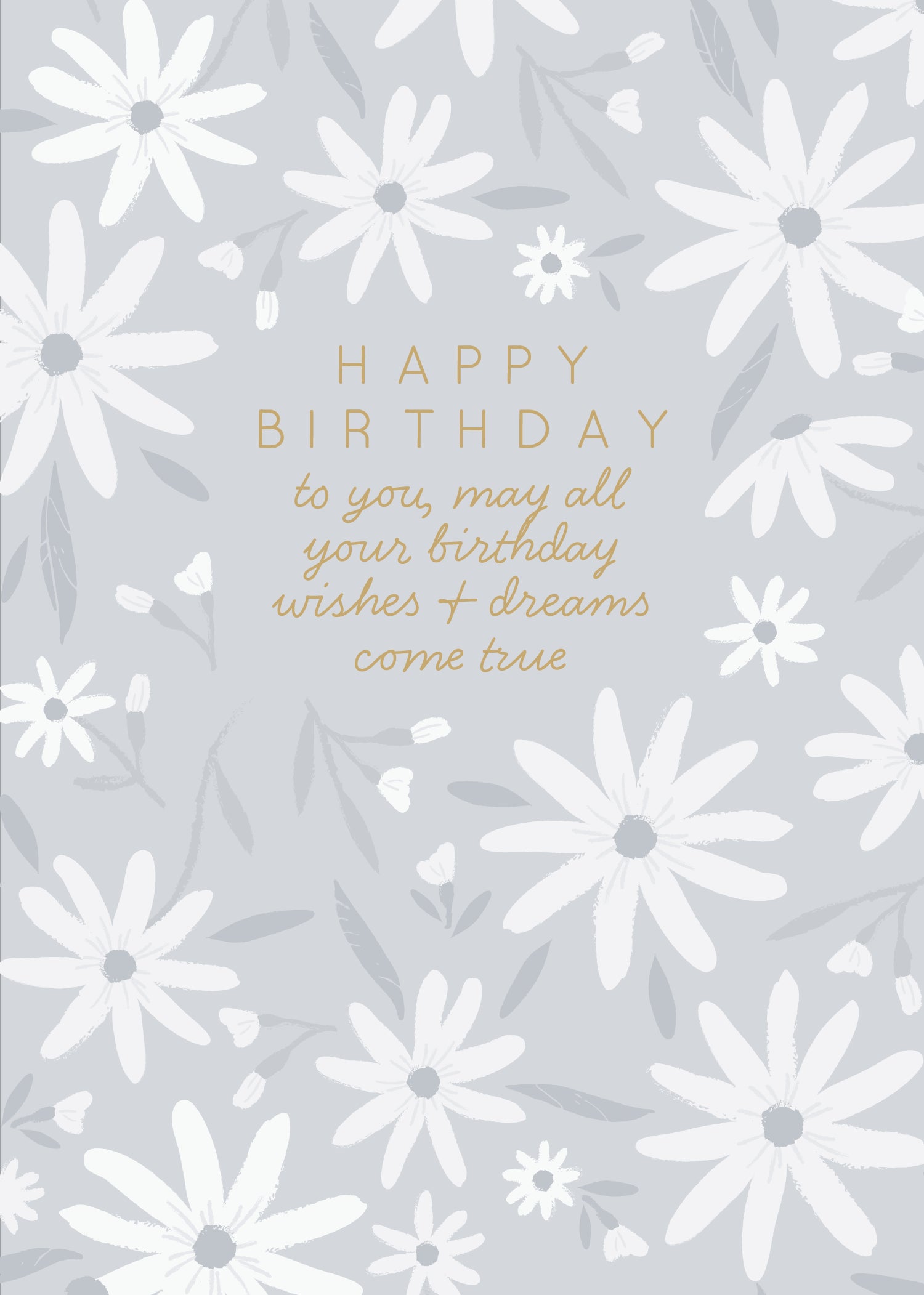 Greeting Card Blushing Floral- Birthday Daisy