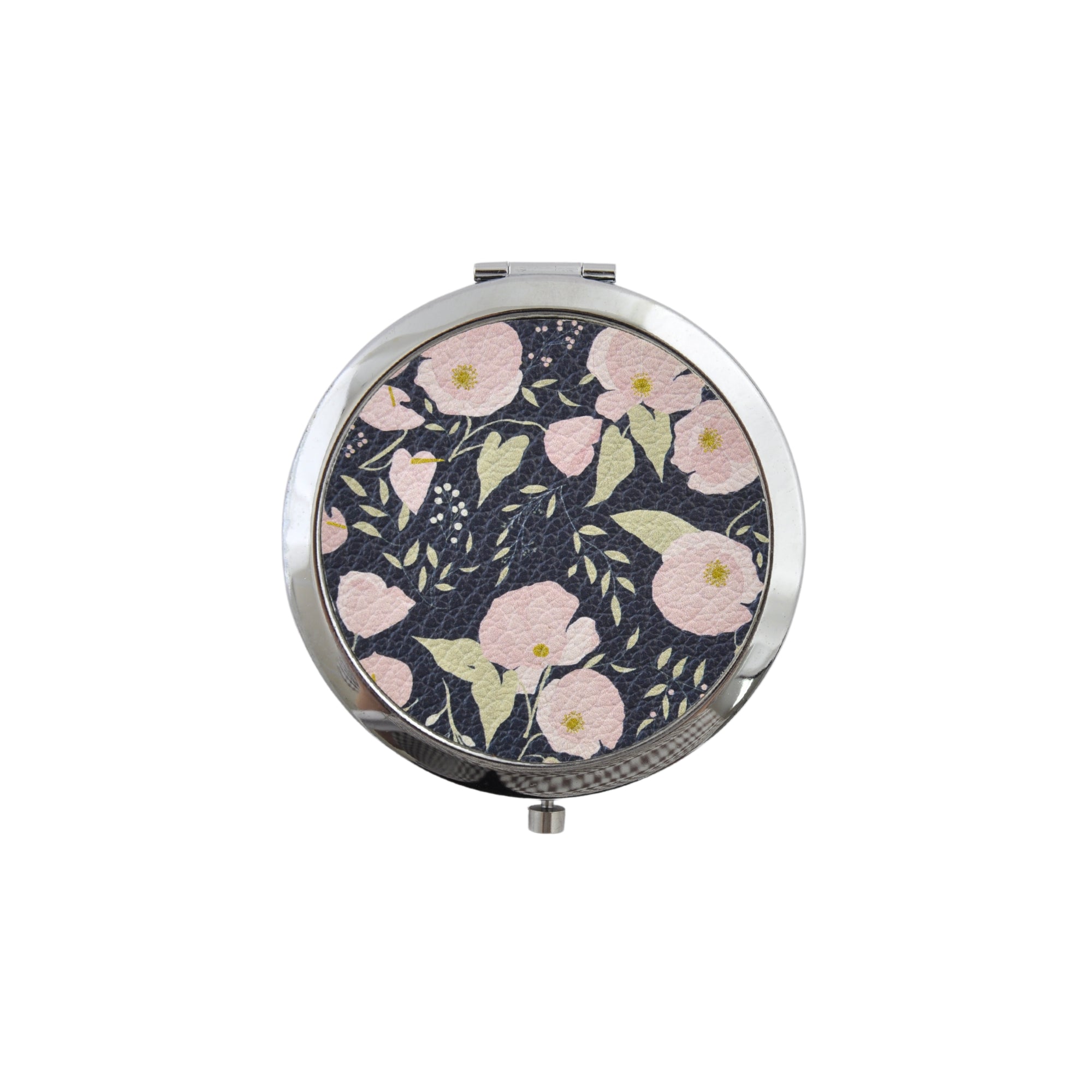 Pocket Mirror - Navy Garden