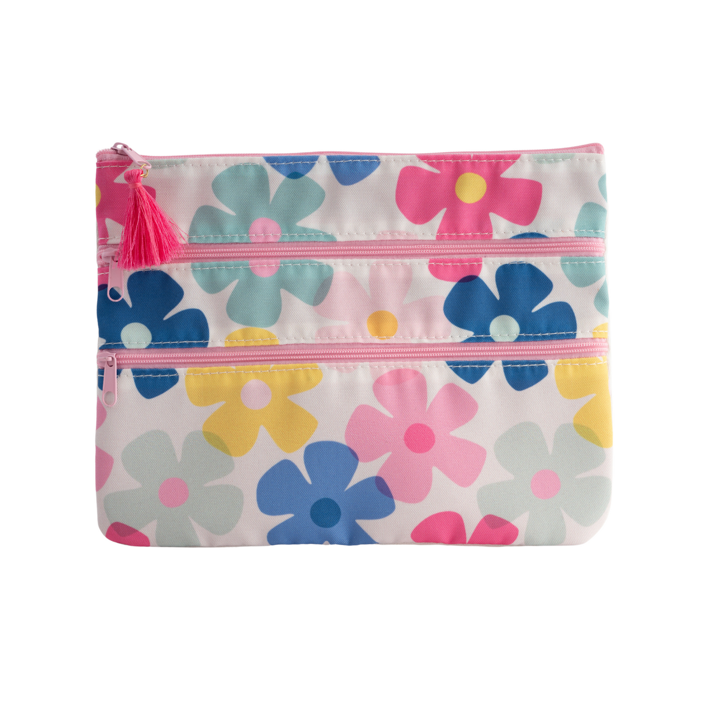 Triple Zip Pencil Case - Bold Floral – Kaisercraft