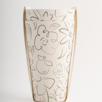 2Pk Bamboo Tumbler - Posy Outlined