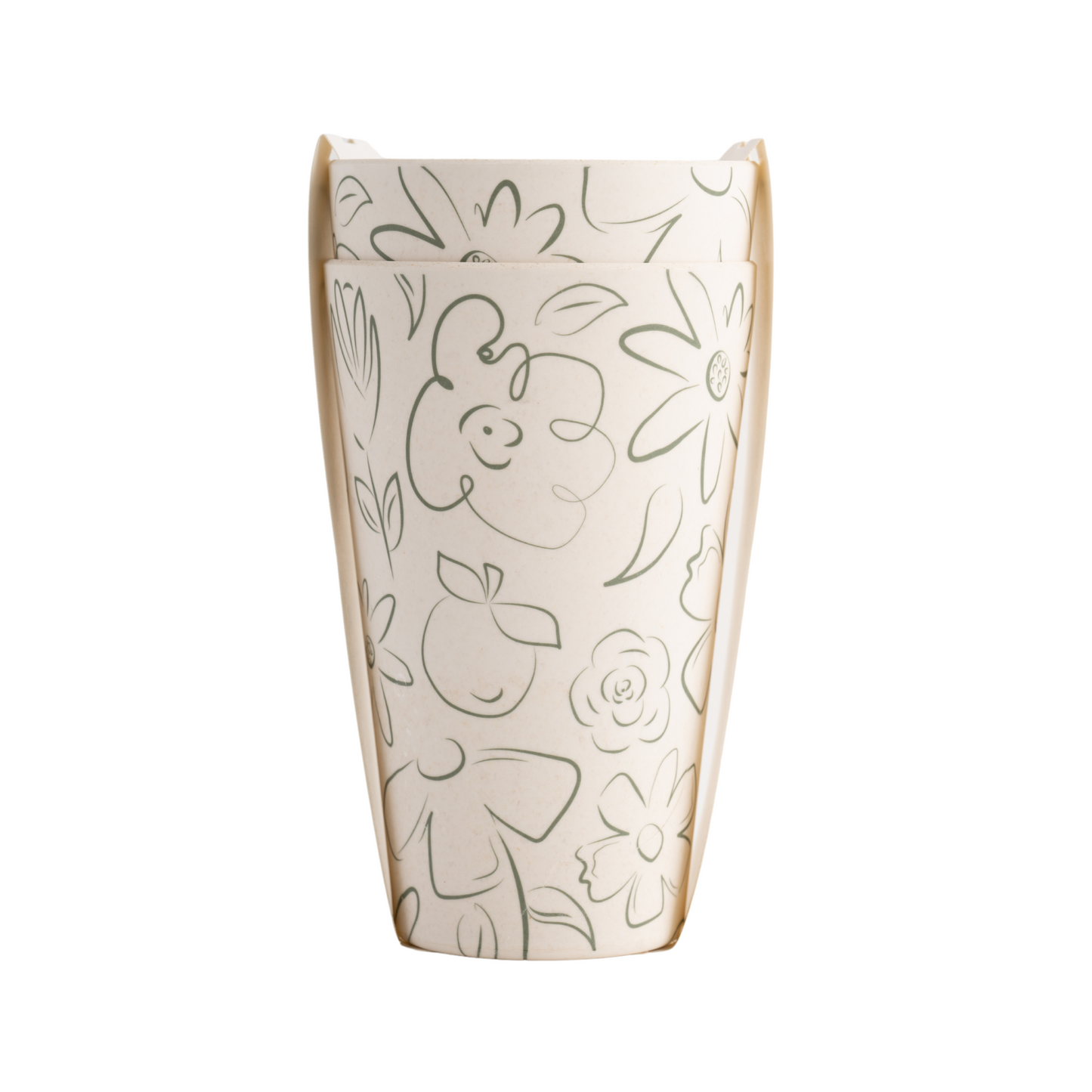 2Pk Bamboo Tumbler - Posy Outlined