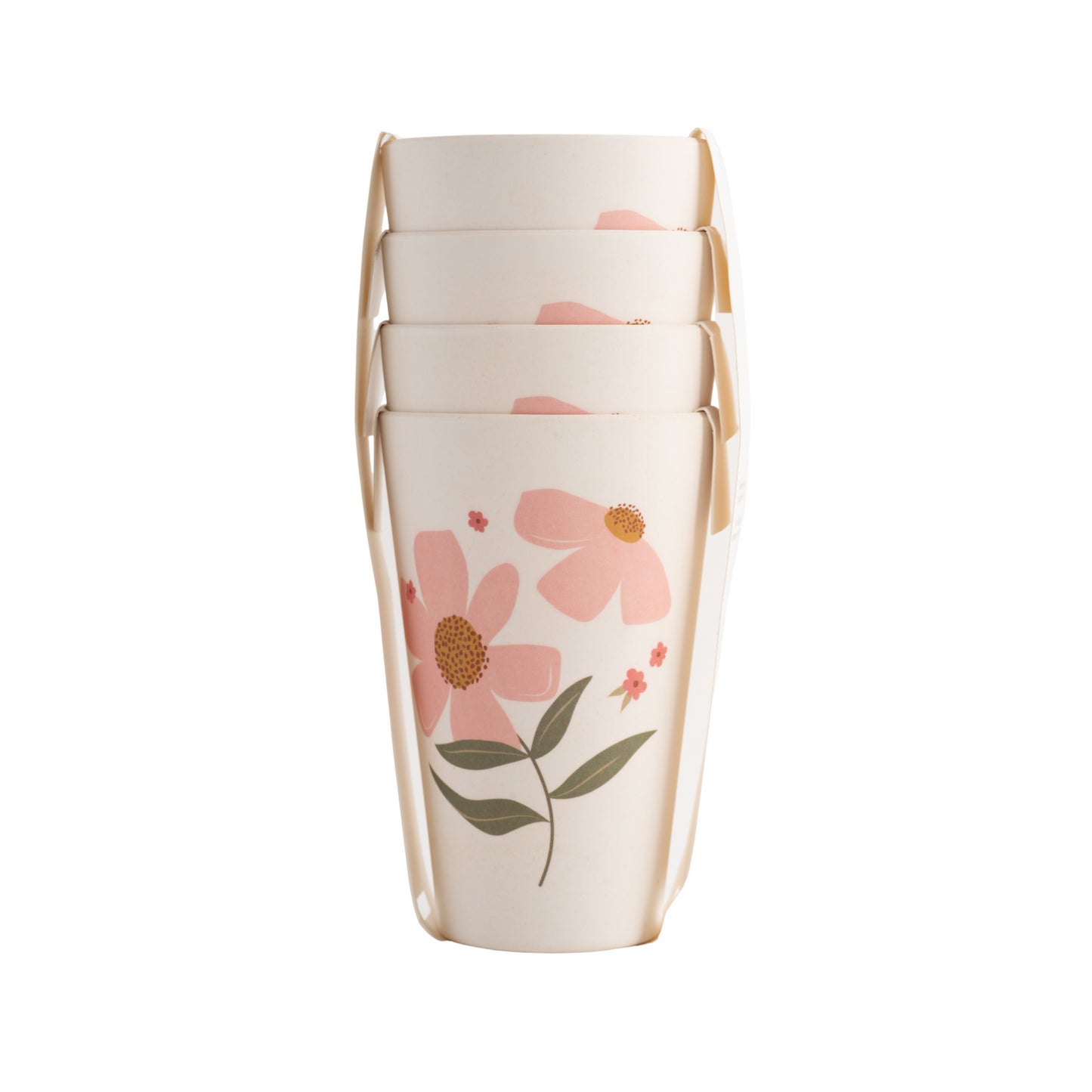 4Pk Bamboo Tumbler - Flower Posy