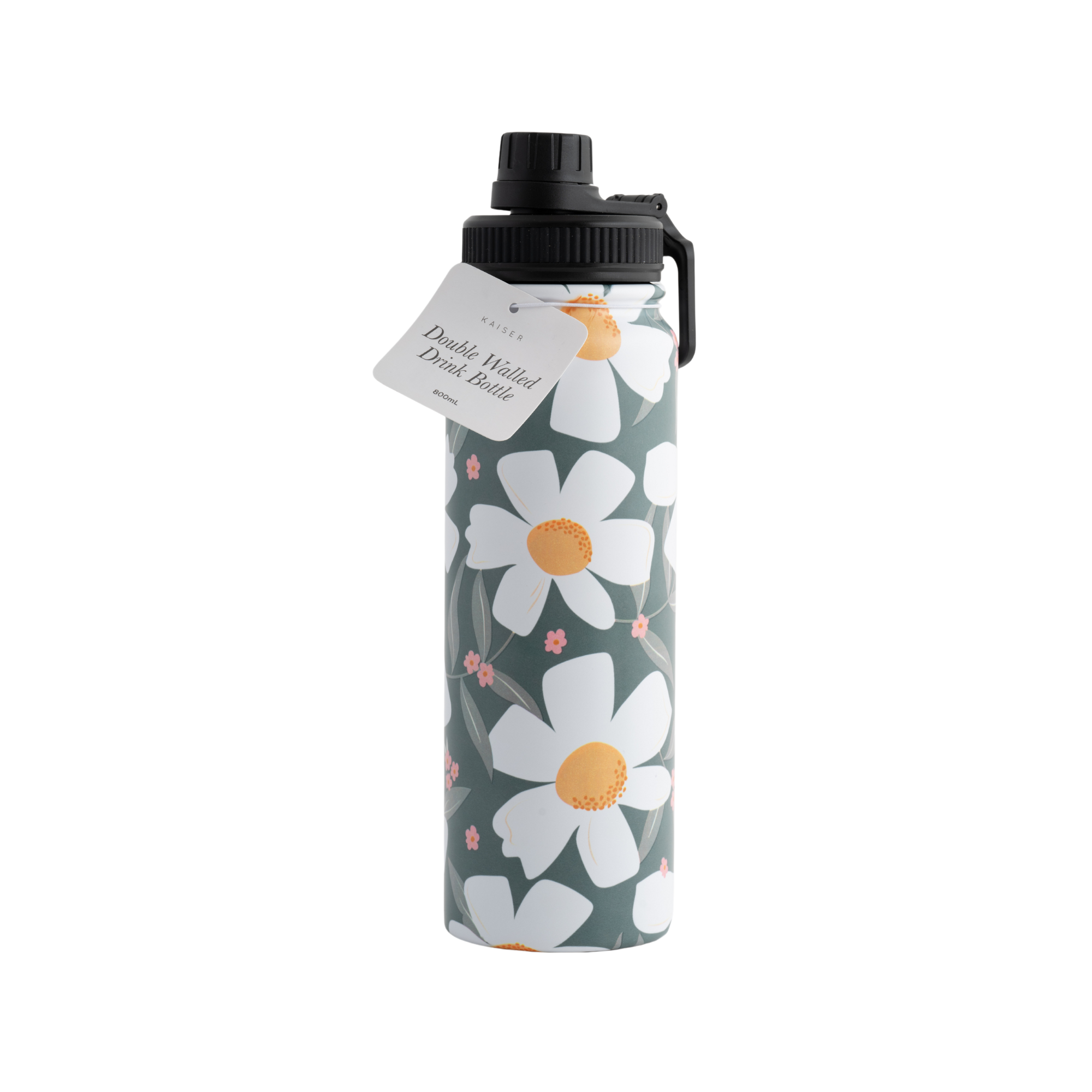 Insulated Drink Bottle 800Ml - Evergreen Posy