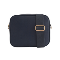 PU Textured Strap Side Bag - Navy