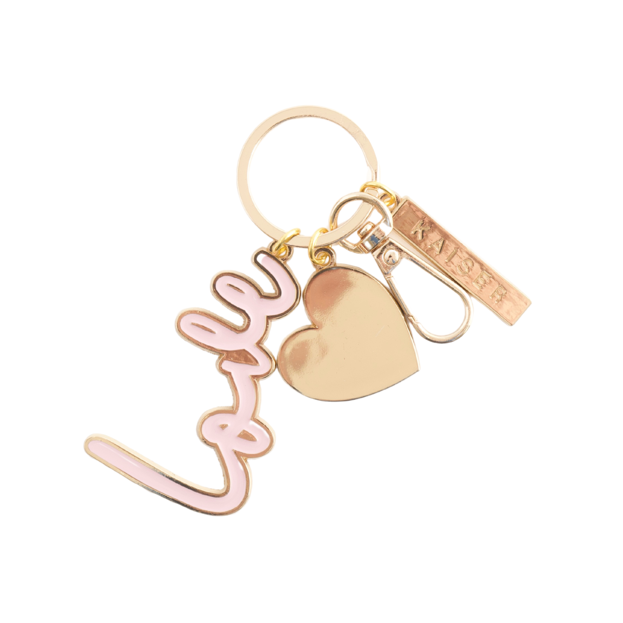 Metal Charm Keyring - Love