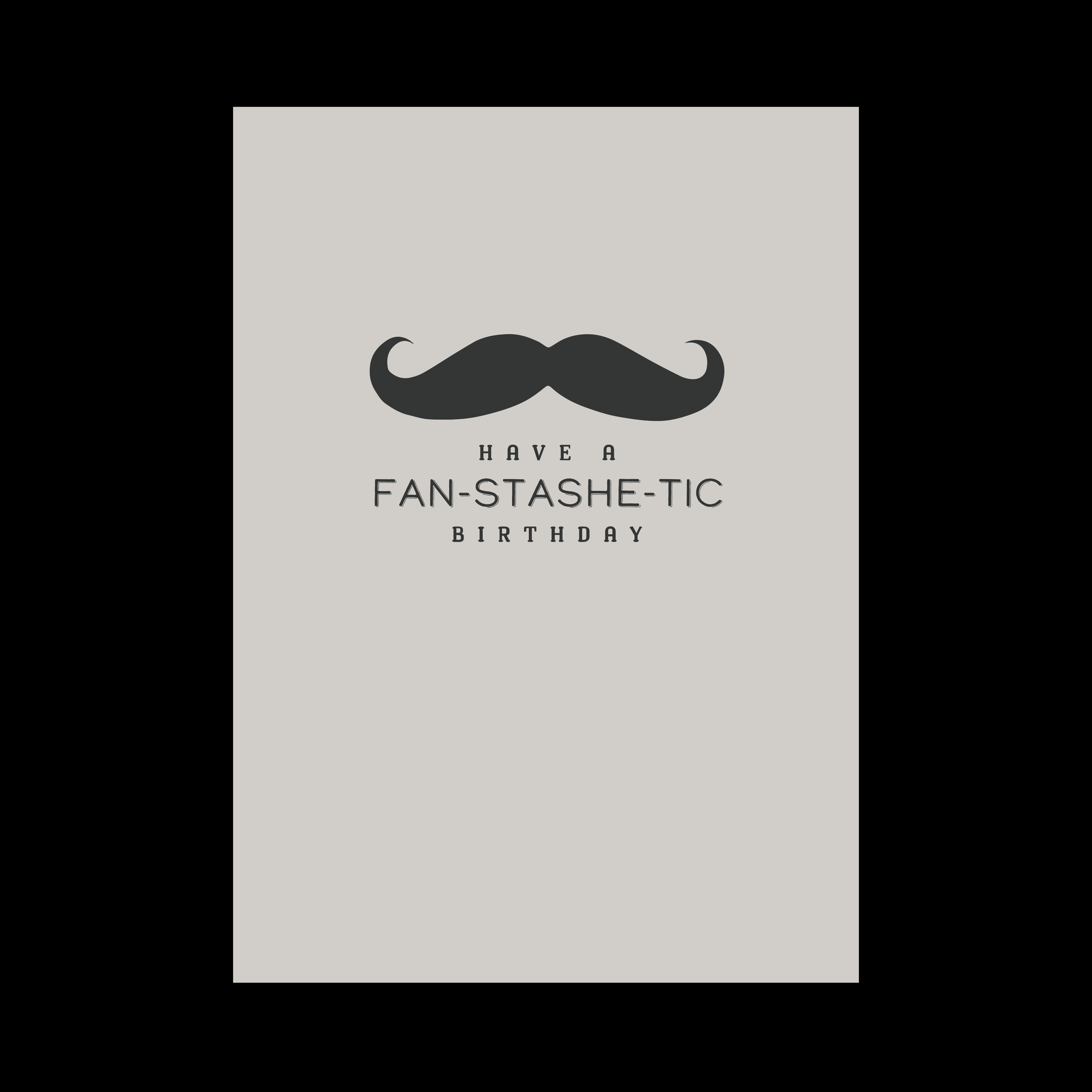 Greeting Card For Him - Moustache