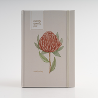 2025 A5 Weekly Diary - Natural Waratah