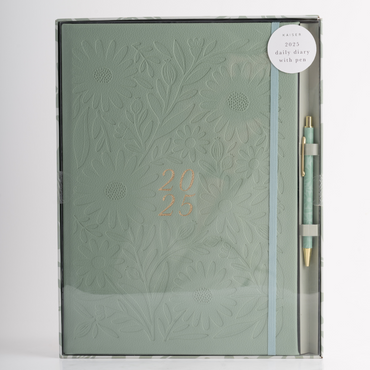 2025 A4 Daily Diary & Pen - Posy