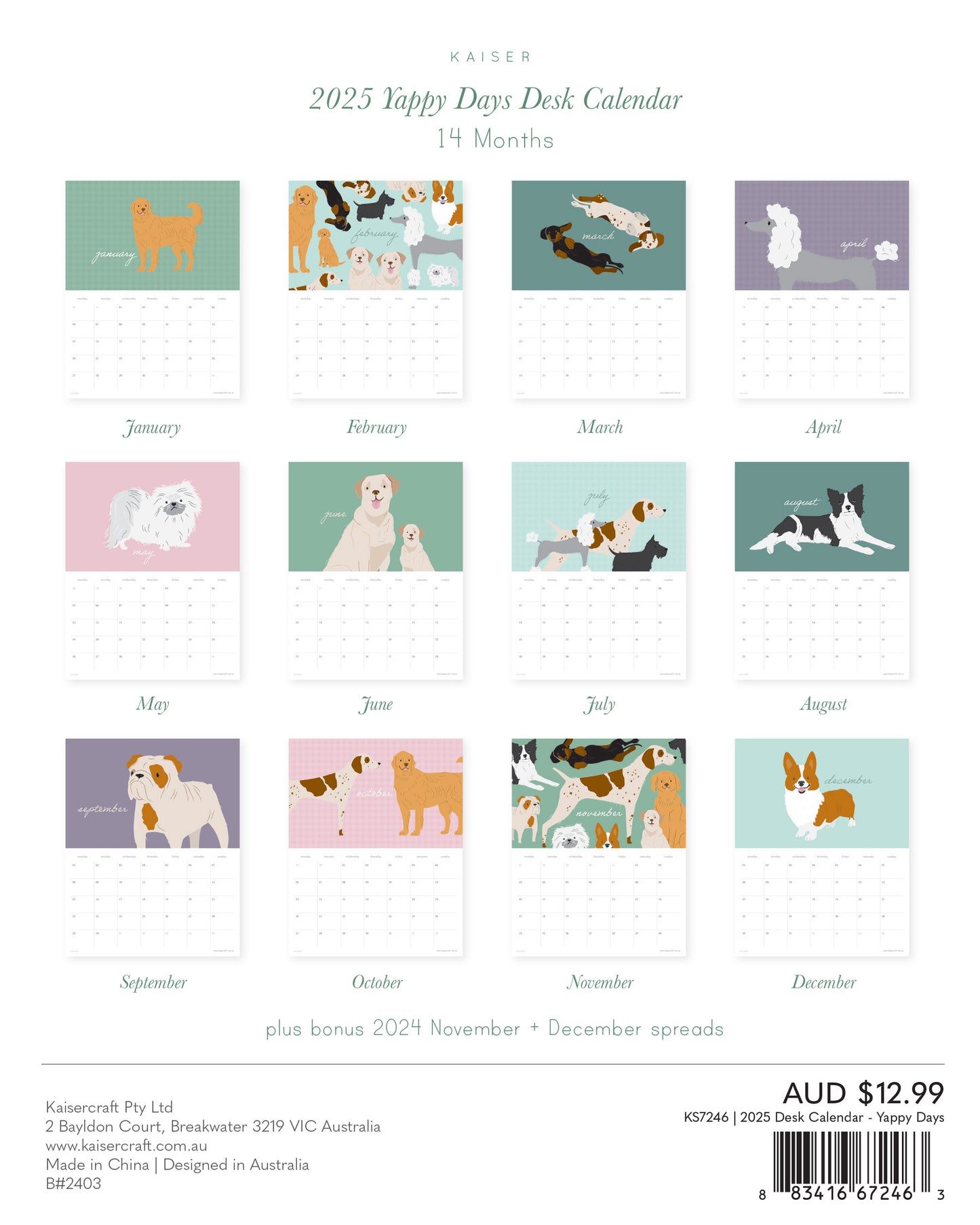 2025 Desk Calendar - Yappy Days