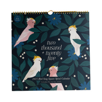 2025 Sq Spiral Calendar - Birdsong