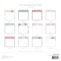 2025 Sq Spiral Calendar - Waratah