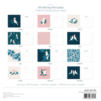 2025 Wall Calendar - Birdsong