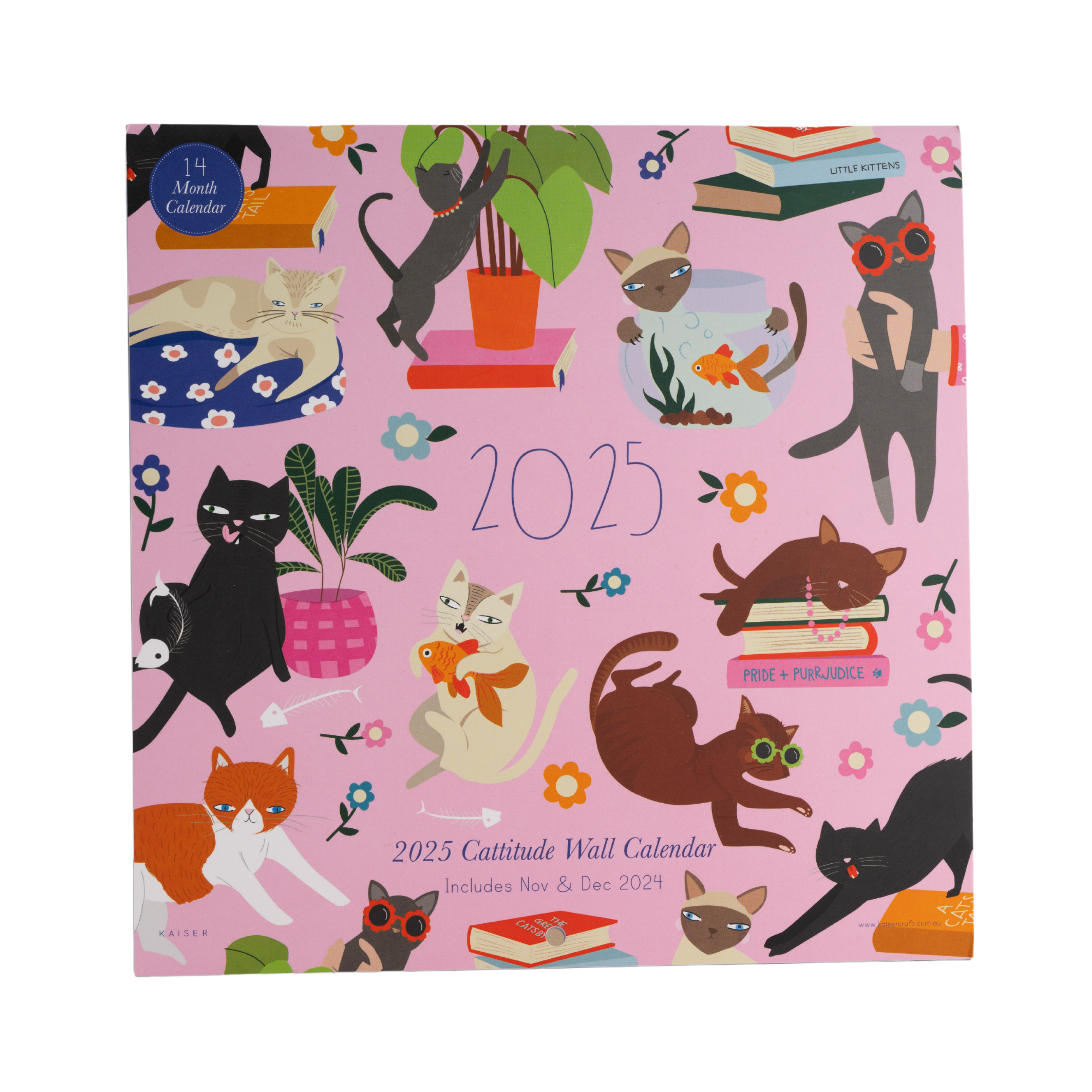 2025 Wall Calendar - Cattitude