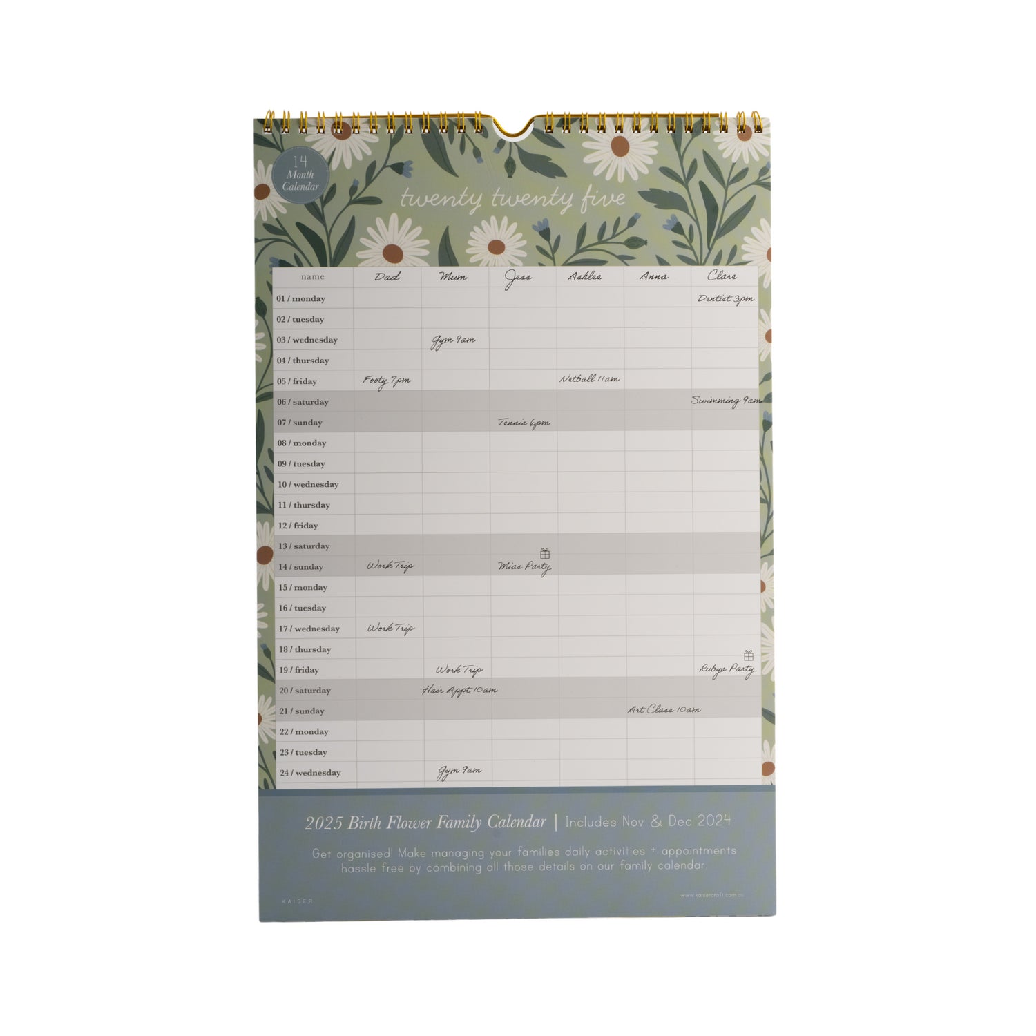 Stationery & Wrap - Dated Goods - Family Calendar