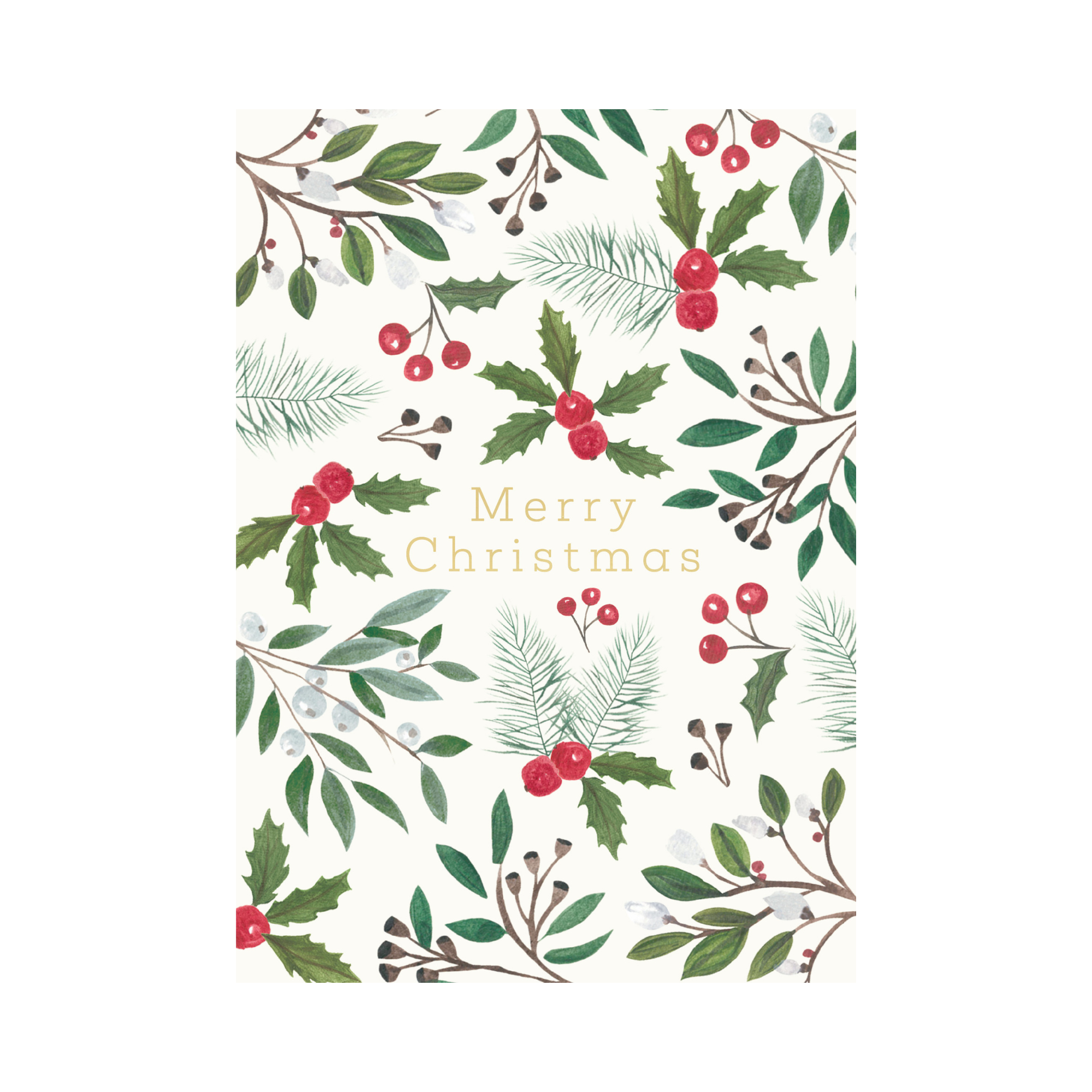 Christmas Card - Cranberry Foliage