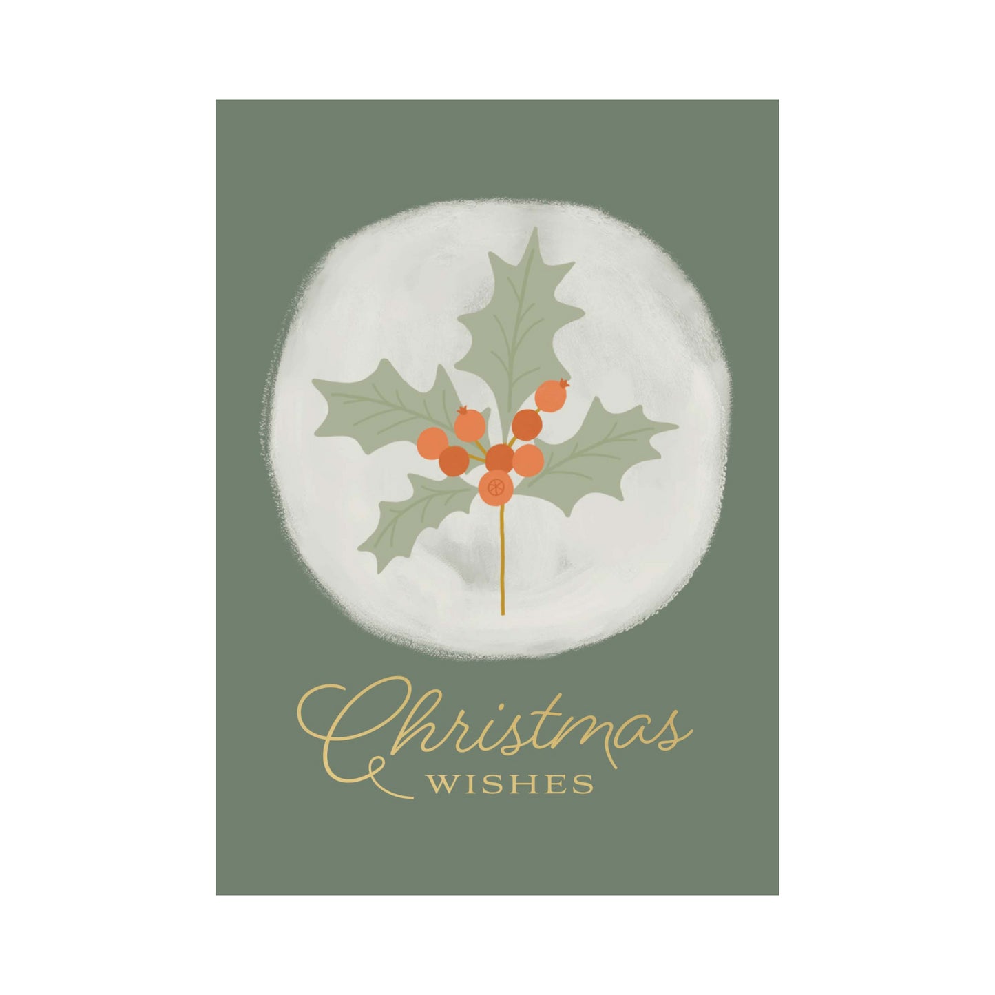 Christmas Card - Holly Wishes