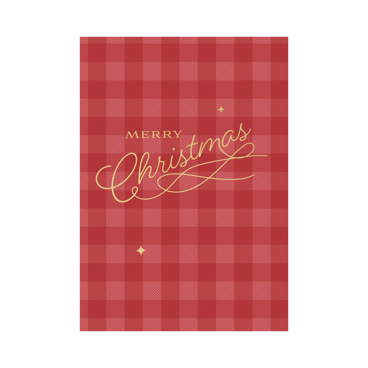 Christmas Card - Red Gingham