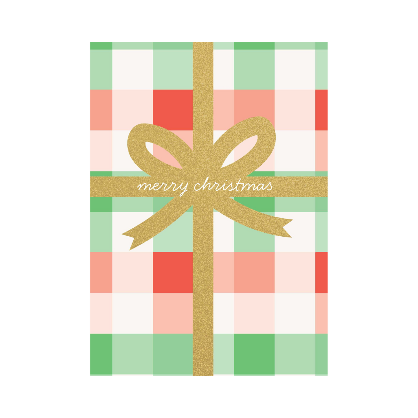 Christmas Card - Gingham Gift