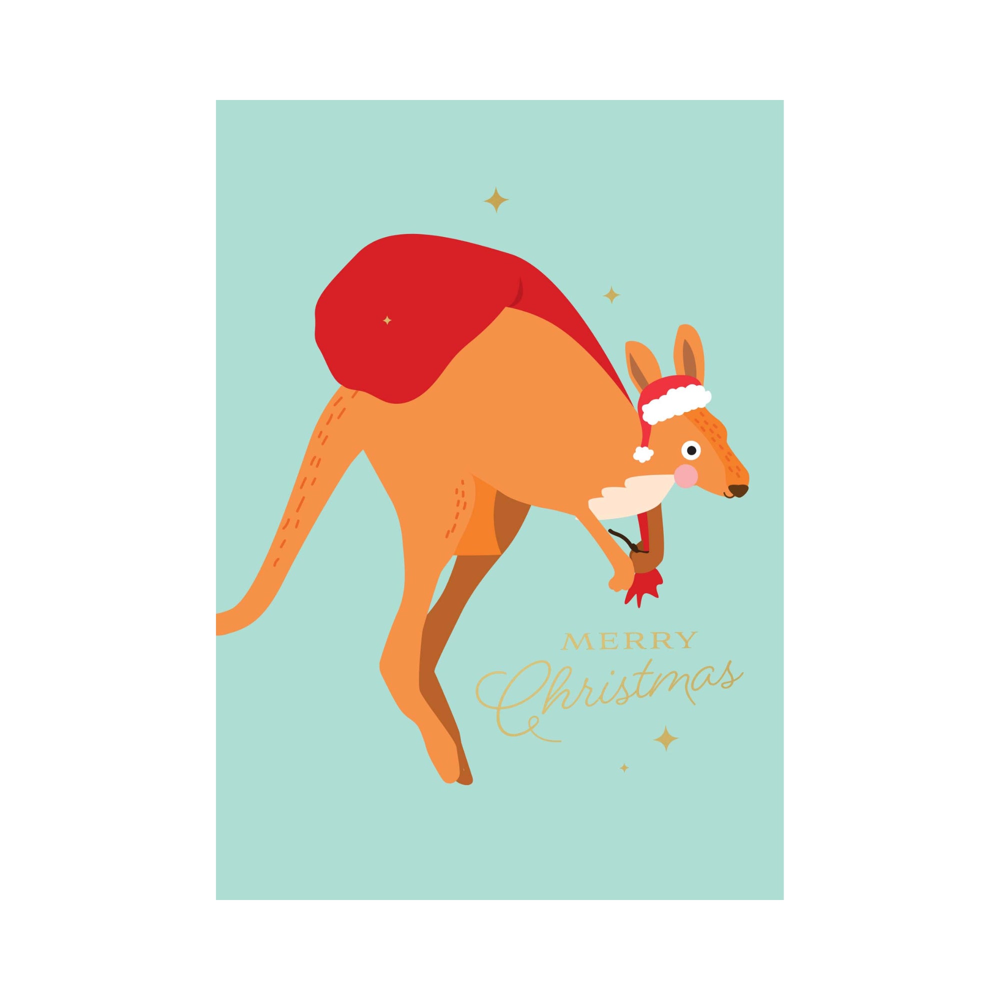 Christmas Card - Christmas Kangaroo