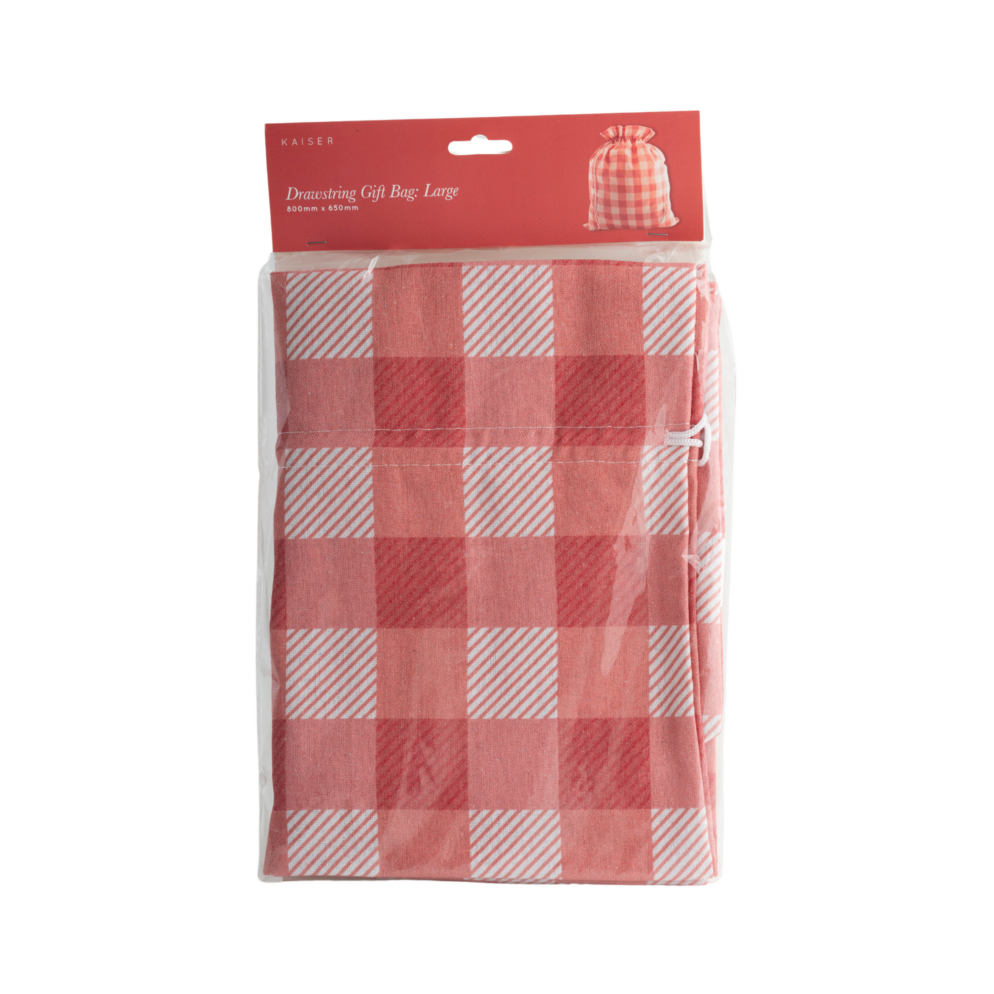 Large Fabric Bag - Red Gingham