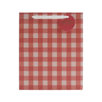 Christmas Small Gift Bag - Red Gingham