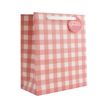 Christmas Small Gift Bag - Red Gingham