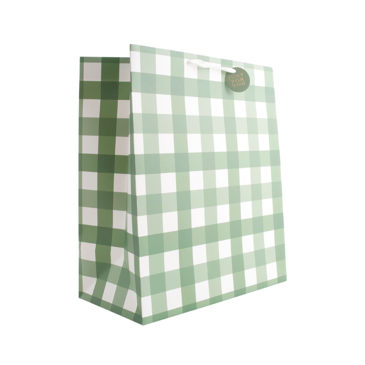 Christmas Jumbo Gift Bag - Green Gingham