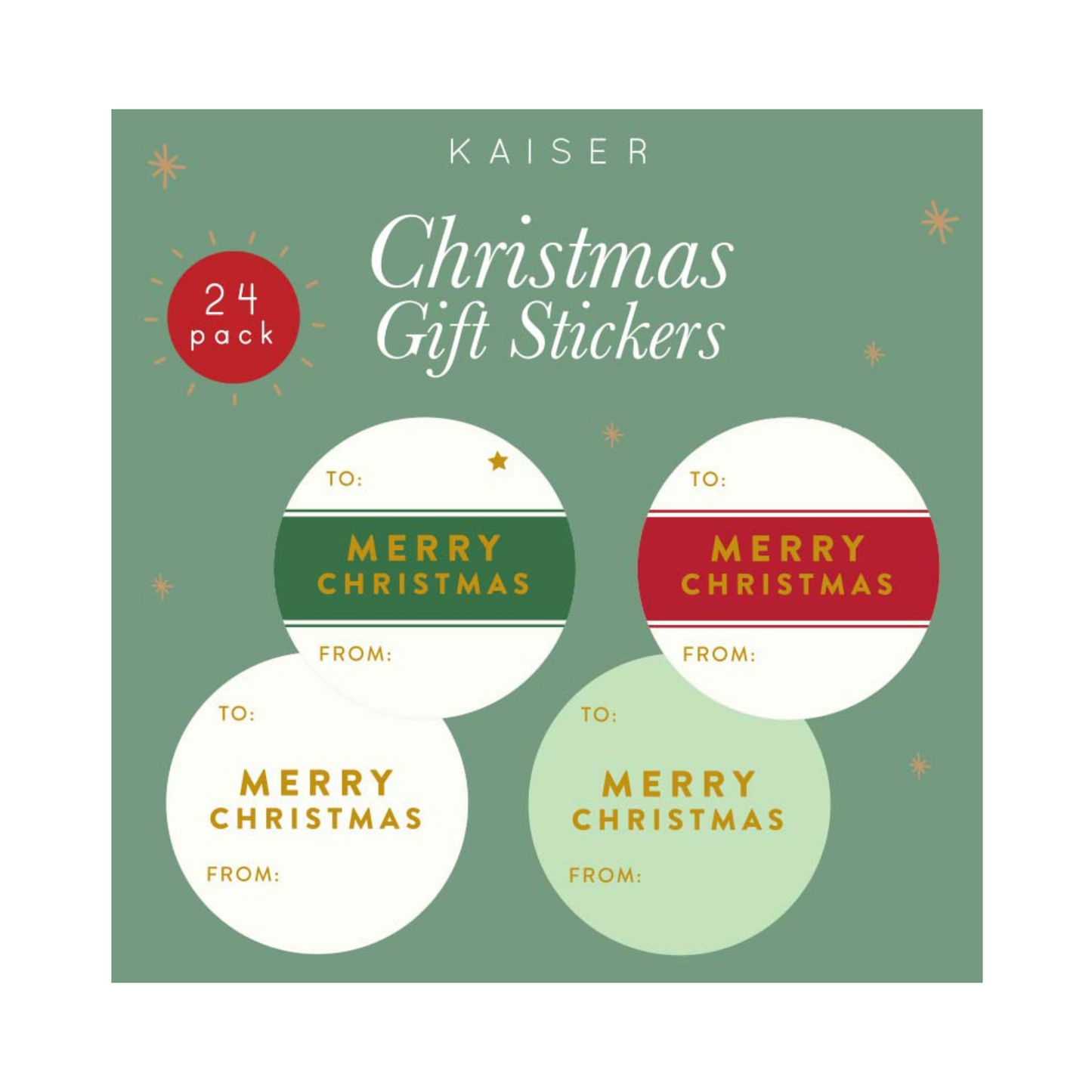 Christmas Wrap Stickers - Traditional