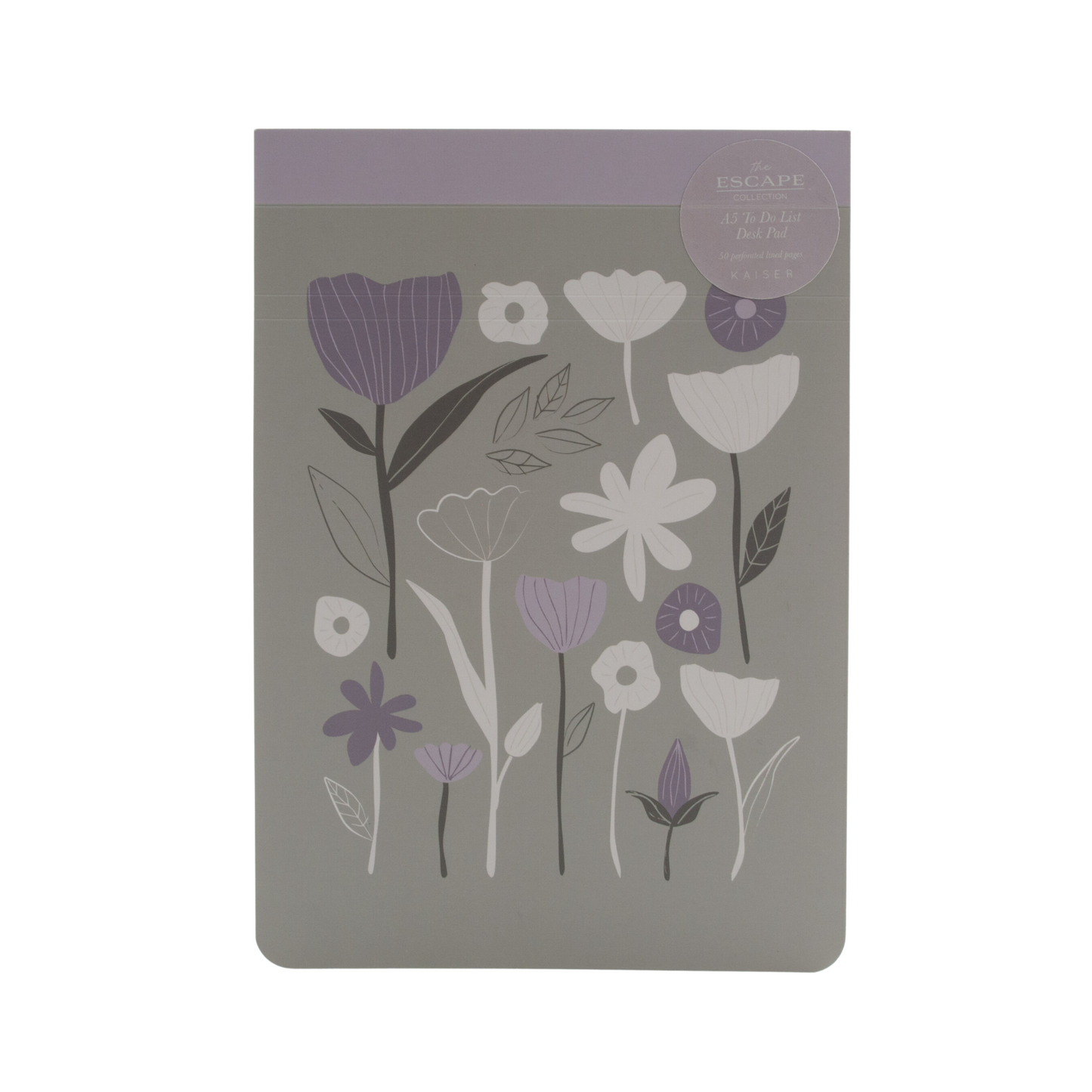 A5 To Do List Desk Pad - Lilac Blooms