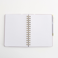 Hardcover Notebook With Pen - Violet Daisies